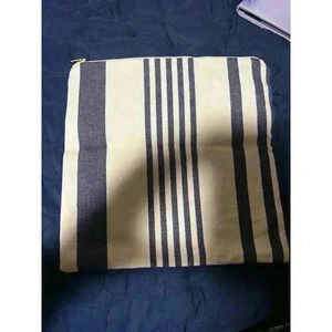 Tribe Alive | Blue and White Foldover Zippered Pouch Clutch